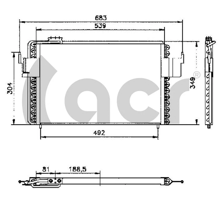 Condenseur, climatisation ACR 300165