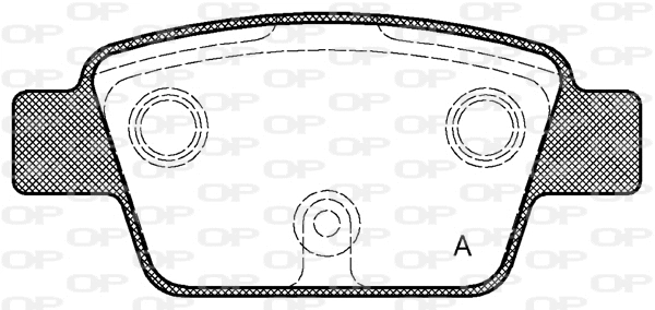 Kit de plaquettes de frein, frein à disque OPEN PARTS BPA0861.00