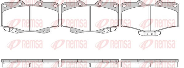 Kit de plaquettes de frein, frein à disque REMSA 0315.14