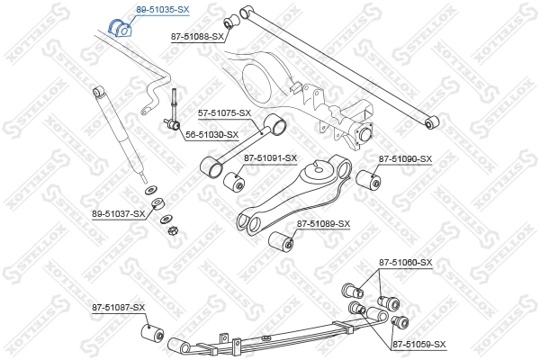 Suspension, stabilisateur STELLOX 89-51035-SX