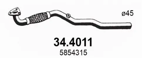 Tuyau d'échappement ASSO 34.4011