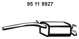 Silencieux arrière EBERSPÄCHER 95 11 9927
