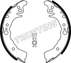 Jeu de mâchoires de frein TRUSTING 115.306