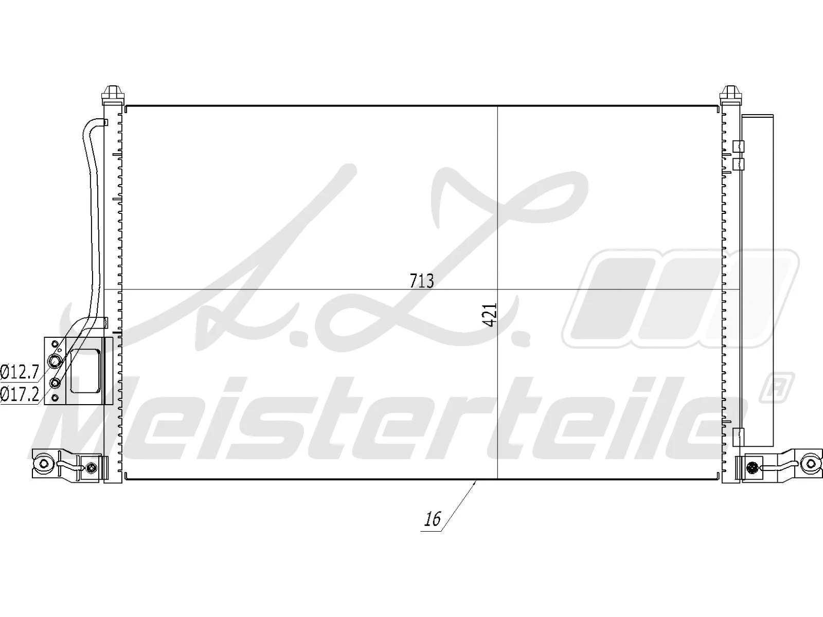 Condenseur, climatisation A.Z. Meisterteile AZMT-45-030-1160