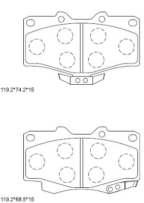 Kit de plaquettes de frein, frein à disque ASIMCO KD2203