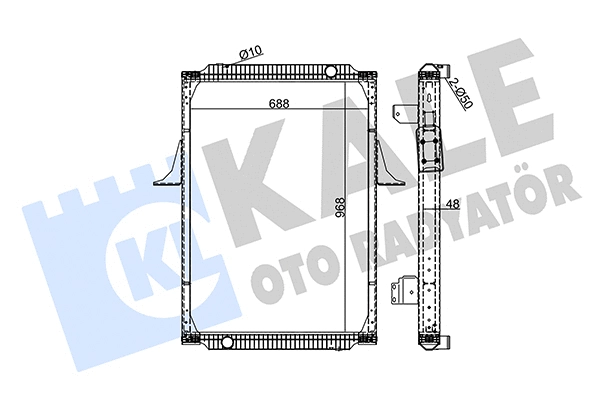 Radiateur, refroidissement du moteur KALE OTO RADYATÖR 351620