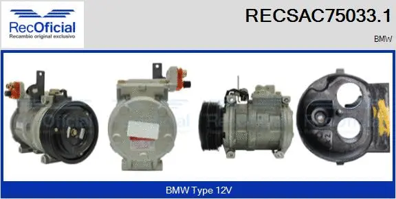 Compresseur, climatisation RECOFICIAL RECSAC75033.1