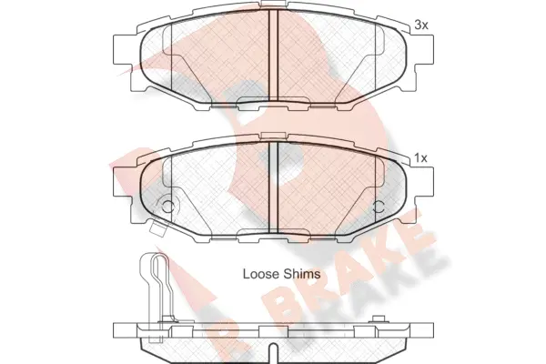 Kit de plaquettes de frein, frein à disque R BRAKE RB1759