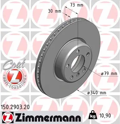 Disque de frein ZIMMERMANN 150.2903.20