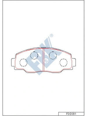 Kit de plaquettes de frein, frein à disque FBK FD2081
