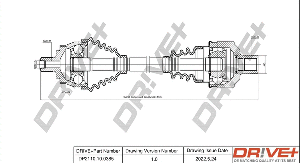 Arbre de transmission Dr!ve+ DP2110.10.0385