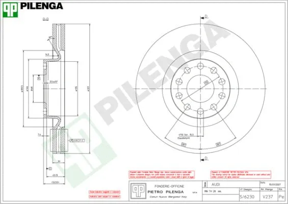 Disque de frein PILENGA V237