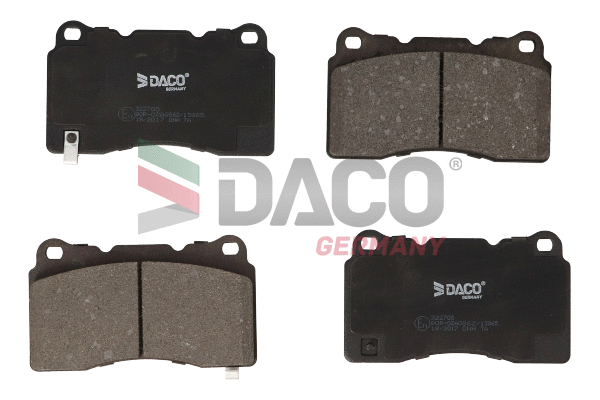Kit de plaquettes de frein, frein à disque DACO Germany 322705