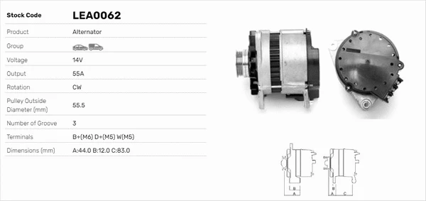 Alternateur LUSA LEA0062