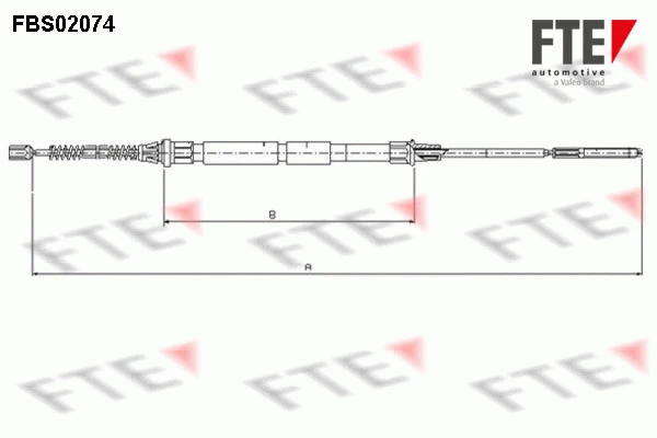 Tirette à câble, frein de stationnement FTE 9250075