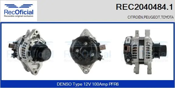 Alternateur RECOFICIAL REC2040484.1