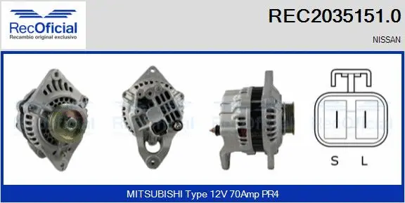 Alternateur RECOFICIAL REC2035151.0