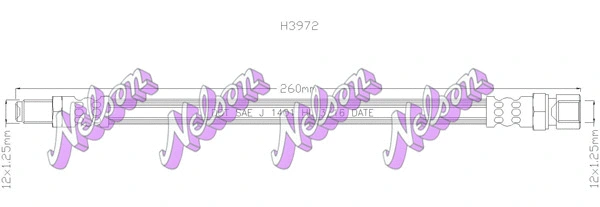 Tuyau d'embrayage KAWE H3972