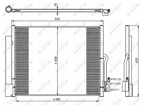 Condenseur, climatisation NRF 350053