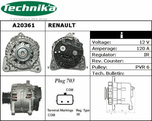 Alternateur Technika A20361