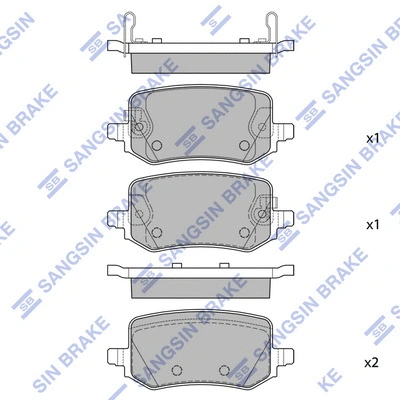 Kit de plaquettes de frein, frein à disque Hi-Q SP4411