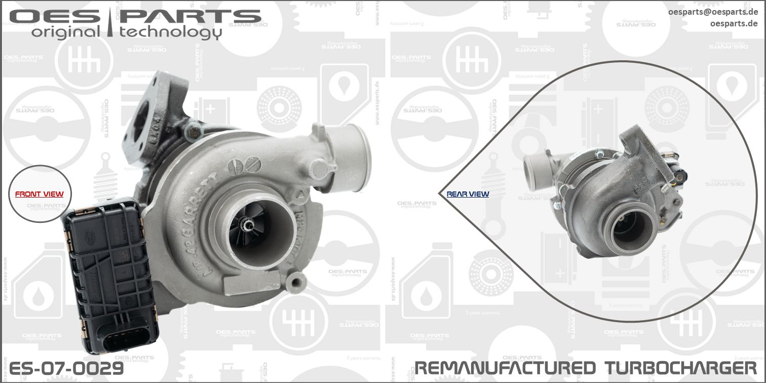 Turbocompresseur, suralimentation OES PARTS ES-07-0029