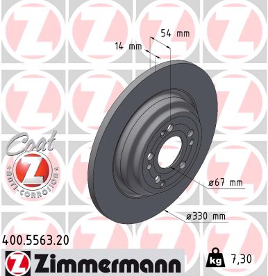 Disque de frein ZIMMERMANN 400.5563.20