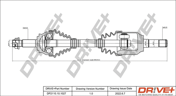 Arbre de transmission Dr!ve+ DP2110.10.1027