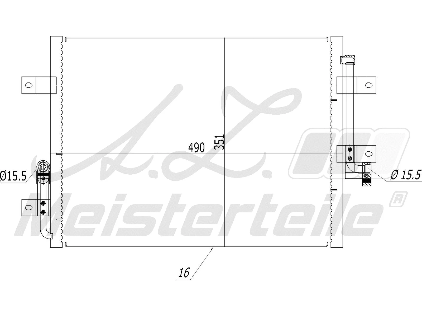 Condenseur, climatisation A.Z. Meisterteile AZMT-45-030-1415