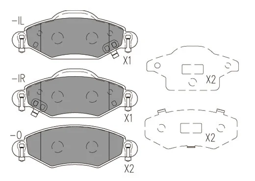 Kit de plaquettes de frein, frein à disque KLAXCAR FRANCE 24032z
