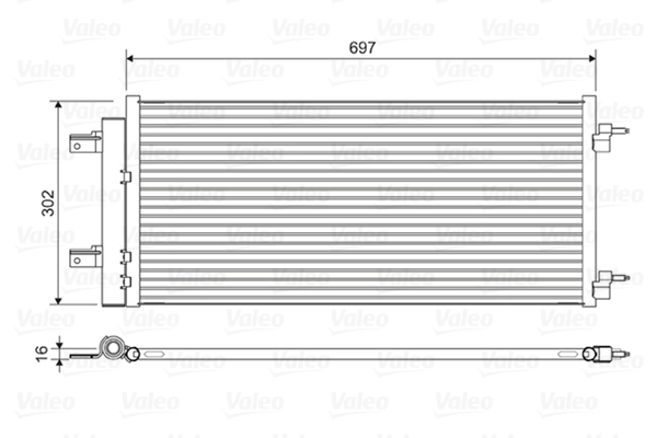 Condenseur, climatisation VALEO 822626
