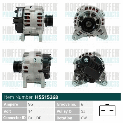 Alternateur HOFFER H5515268