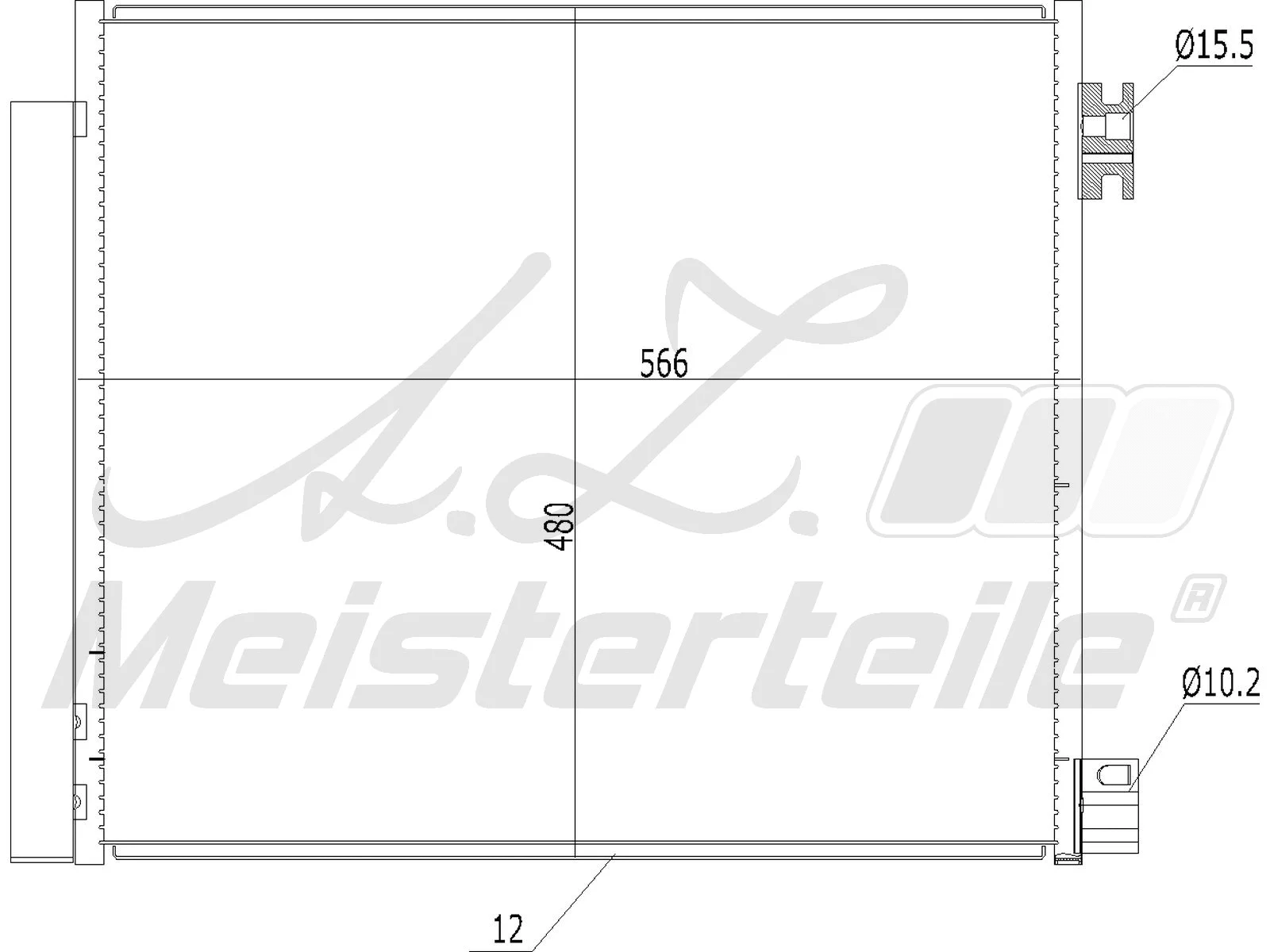 Condenseur, climatisation A.Z. Meisterteile AZMT-45-030-1552