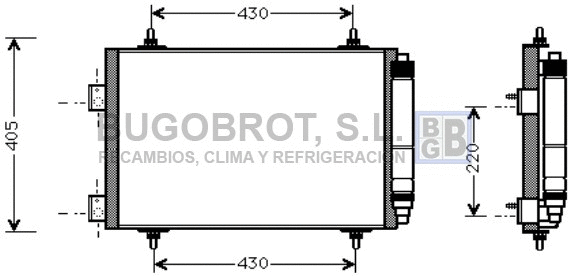 Condenseur, climatisation BUGOBROT 62-PE5215