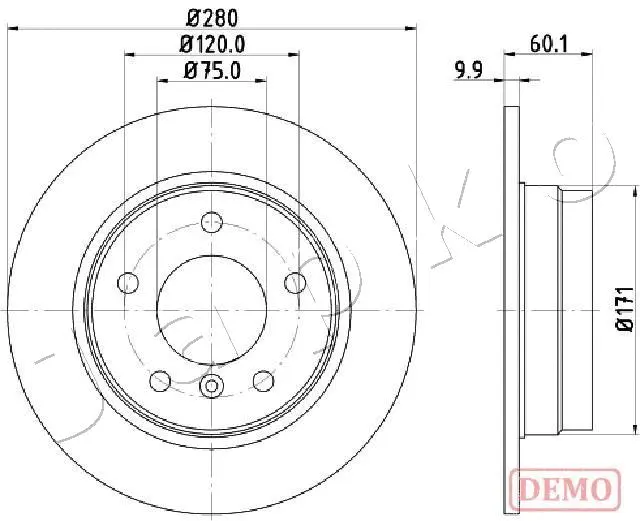 Disque de frein JAPKO 610107C