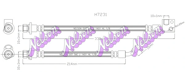 Flexible de frein KAWE H7231