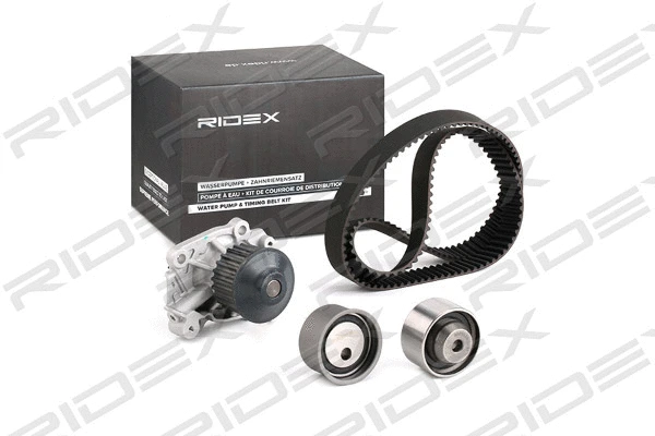 Pompe à eau + kit de courroie crantée RIDEX 3096W0168