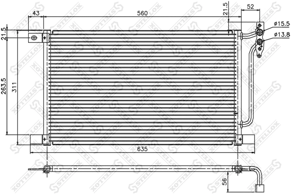 Condenseur, climatisation STELLOX 10-45184-SX
