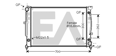 Radiateur, refroidissement du moteur EACLIMA 31R02089
