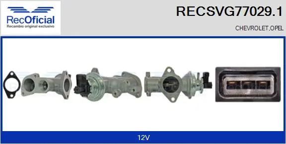 Vanne EGR RECOFICIAL RECSVG77029.1