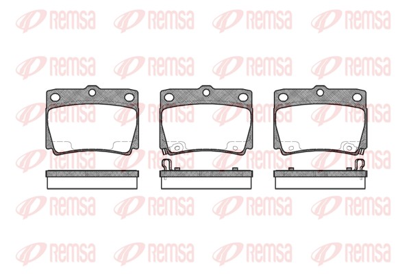 Kit de plaquettes de frein, frein à disque REMSA 0750.02