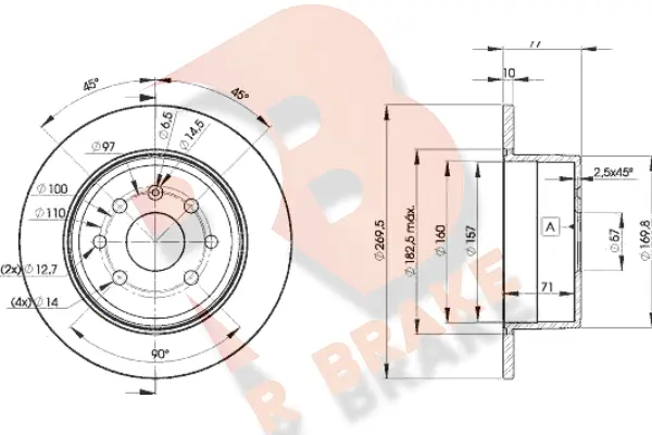 Disque de frein R BRAKE 78RBD19102