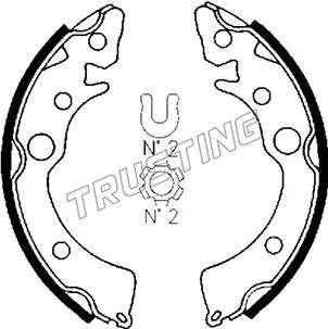 Jeu de mâchoires de frein TRUSTING 044.007