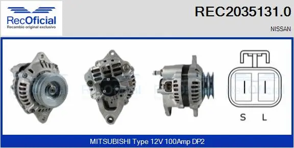 Alternateur RECOFICIAL REC2035131.0
