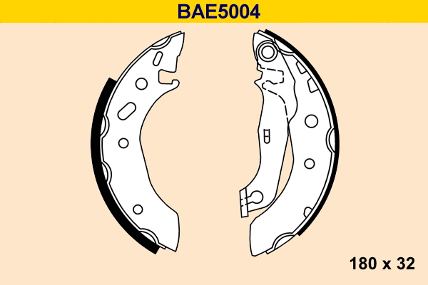 Jeu de mâchoires de frein BARUM BAE5004