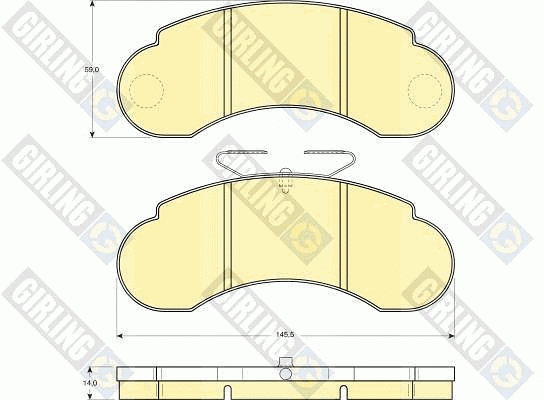 Kit de plaquettes de frein, frein à disque GIRLING 6111143