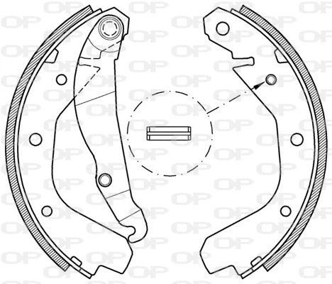Jeu de mâchoires de frein OPEN PARTS BSA2038.00