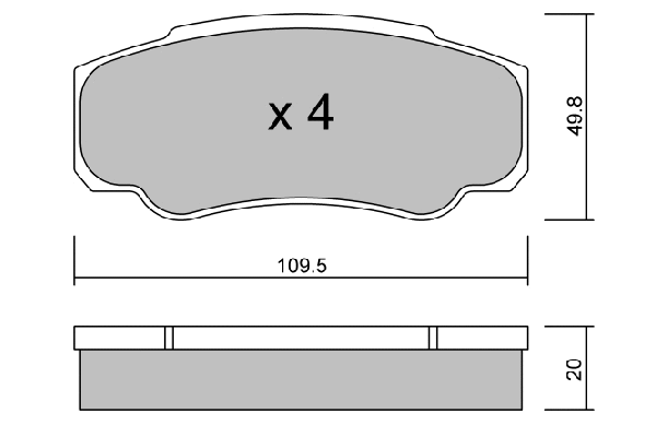 Kit de plaquettes de frein, frein à disque AISIN BPPE-2004