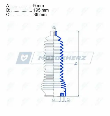 Joint-soufflet, direction MOTORHERZ RDZ0345MG
