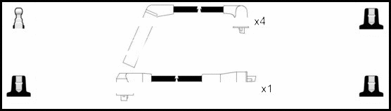 Kit de câbles d'allumage LEMARK HOES747